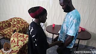 Fucking the sexy ebony girl who came to lodge in the hotel.