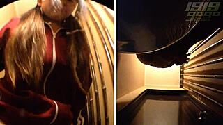 hidden toilet cam catches curvy teen in hd action