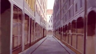 lezdom bdsm scene with anal beads on restrained teen