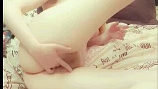 Amazing after trip orgasm from fingering petite tits