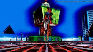 Check out this dancing whore's pussy!