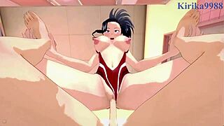 momo yaoyorozu and kyoka jiro in my hero academia hentai