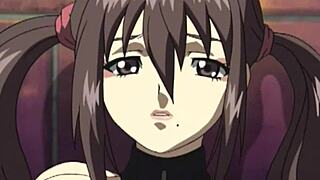 lezdom bdsm scene with anal beads on restrained teen