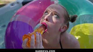 insane squirts from dp and blowjob