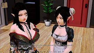 playing harem hotel 35 in the anime game 😊