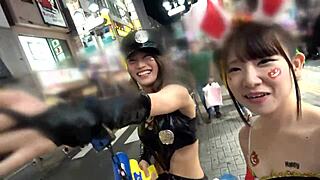 look at that sexy police and bunny getting wild at the halloween party