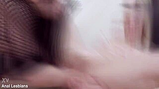 Young and skinny lesbians enjoy rough anal fisting sessions