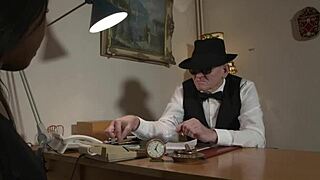 Passionate Black Beauty With Old Farts