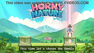 horny young 18+ female orc face-sits lucky boy in nature game 😈🌿