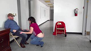 I tease the milf in doctor's waiting room until she swallows cum