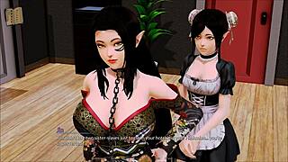 playing harem hotel 35 in the anime game 😊