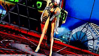 Check out this dancing whore's pussy!