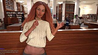 Forbidden desires awaken in taboo university setting with redhead anime beauty