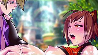 Karl and Makoto's big cock adventure in Blaz Blue.