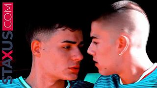 I can't believe my best friend twink colleague gave in after sport training.