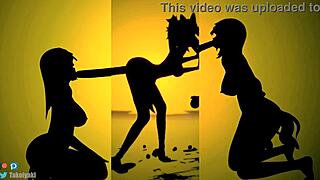 Black swan and sparkle dominate in cowgirl position