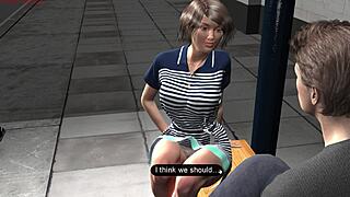 Matt Plays With Bus Stop Girl In Body Shots And Sex