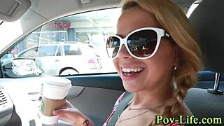 Does teen gargle cum on big cock in pov?