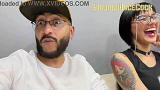 Beautiful Tattooed Girl's Porn Debut with Incredible Deepthroat Blowjob