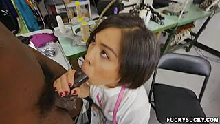 Asian Woman Experiences Intense Pleasure on Black Cock in This Narrative