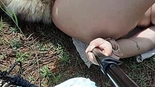 Pawg latina hiker masturbates until caught!