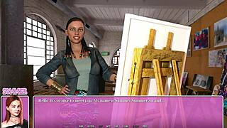 Hot ebony teacher denise dominates in summer city