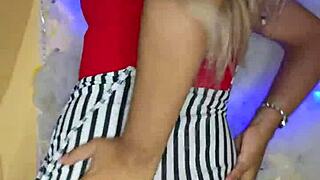 Beautiful Crossdressing Transsexual with Perfect Makeup and Attire