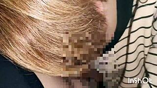 japanese amateur couple does outdoor blowjob and handjob 😏