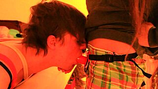 The Boyfriend Gets Bound and Deepthroats the Strapon Mistress