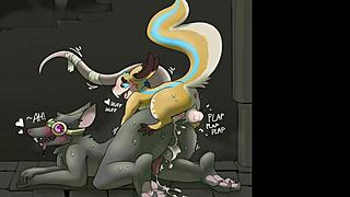 Detailed gay furry doggystyle compilation