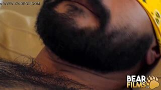 blindfolded avi strider jerks his monster cock solo in bearfilms