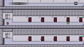 Girl masturbates hidden in men's bathroom!