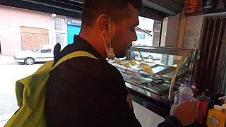 Monique Bertolini from João Kleber's pranks gives a tour in a motorhome workshop