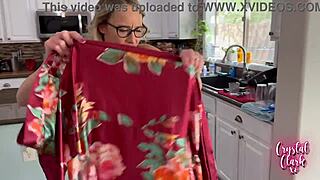 Stepmom caught skinny dipping, ends up in deepthroat action