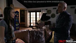 Damn! Stepfather spanks stepdaughter hard before gaping her tight anal hole!