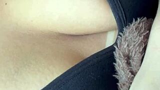 Wife sends video of lover sucking her big natural tits