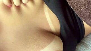 Wife sends video of lover sucking her big natural tits
