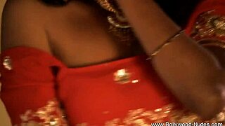 Brunette girl from exotic bollywood dances sensually