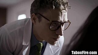 in a mental facility, a sexaholic teen gets fucked in a hardcore threesome with big cocks.