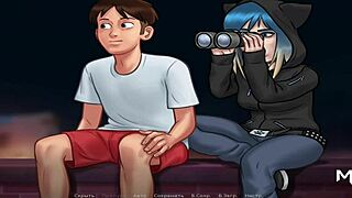 summertimesaga - peeping naked people through binoculars e1 78