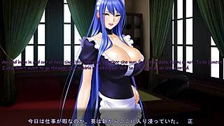 Mikage's Emotional Orgasm In Maid-san To Boin Game.