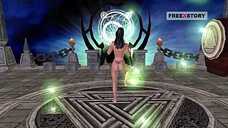 3D cartoon of Indian teen in sexy positions