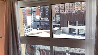 Anissa Kate gets her pussy pounded doggystyle and squirts during winter holidays