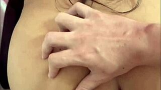 My friend's husband held his monster cock while eyeing my ass, then he fucked my pussy and creampied me