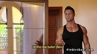 Why does this muscled guy bang two ballerinas at gym?