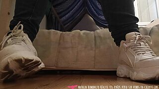 French Amateur Natalia Riinodalto Masturbates to Orgasm in Socks