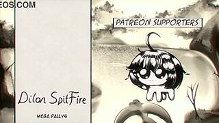 In this anime story, a girl engages in vore with another character in a fantastical setting