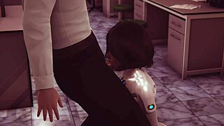 3D anime hentai with wild sex on space station