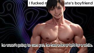 룸메이트 스트레이트 남친 자지 빨아줌