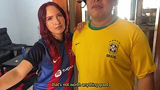 asian babe cheats with blindfolded eyes on big cock bet with friend